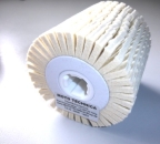 Lamellenbürste Filz 100 x 100 mm längs-+quer geschlitzt Loch 19mm mit Vierfachnut